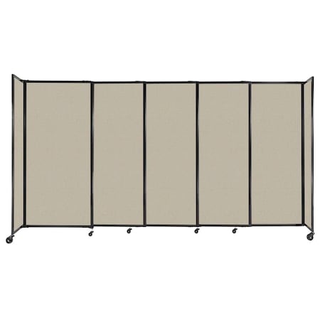 Versare StraightWall Sliding Portable Partition 11'3" x 6' Sand Fabric 1472518